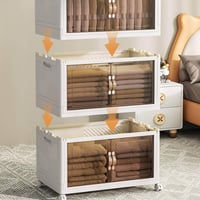 دولاب تخزين بلاستيك، متعدد الأغراض، متنقل بعجلات،...