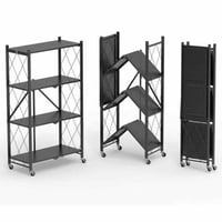 ارفف تخزين قابلة للطي، متعدد المقاسات، بعجلات دوار...