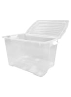 صندوق تخزين كبير بلاستيك متعدد الأحجام مع عجلات وغ...