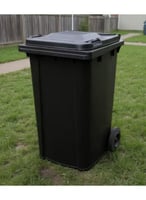 سلة مهملات كبيرة، 120 لتر، لون أسود، من كونسبت هوم