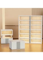 صناديق احذية شفافة بلاستيك، قابلة للطي، 6 أدوار، م...