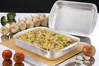 صواني المنيوم مستطيلة للفرن (طقم 4 قطع)