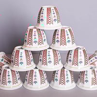 فناجين قهوه، طقم 12 قطعة، بداوي، متعددة الأحجام