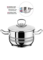 قدور طقم ستانلس ستيل، 9 قطع، توب شيف، صنع في تركيا