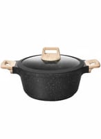 طقم ادوات طهي مكون من قدور ومقالي جرانيت، 7 قطع، م...