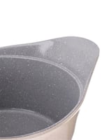 قدور بادريق جرانيت للطبخ، طقم 8 قطع، لون بيج / رصا...