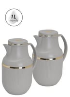 طقم ترامس قهوة وشاي، سعة 1 لتر، متعدد الألوان، من...