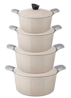 طقم قدور طبخ جرانيت، 12 قطعة، متعدد الألوان، من با...