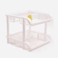 منشر مواعين، رف تجفيف الاطباق، دورين لون ابيض