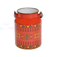 سطل سمن غضار تراثي متعدد الأحجام لون أحمر من بادري...