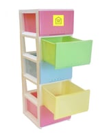 أدراج تخزين بلاستيك 5 أدوار متعددة الألوان