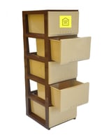 أدراج تخزين بلاستيك 5 أدوار متعددة الألوان