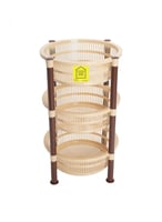 ارفف بلاستيك للحمام 3 أدوار دائرية