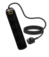 توصيلة جرين هوم الكهربائية 4 منافذ طاقة -لون أسود...