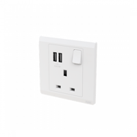 فيش 13 أمبير مفرد ثنائي القطبية مع مخرجين USB اينو...