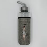 مطارة ماء من زجاج مع حافظ - Glass Water Bottle wit...