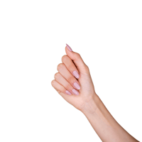 لوكا اظافر صناعية لصق ذاتي لون وردي لحمي شكل اوفال