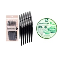 مجموعة إزالة شعر الوجه مع جل الألوفيرا المهدئ –دير...