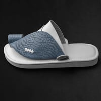 حذاء شرقي نقش جلد ثعبان سماوي ابيض