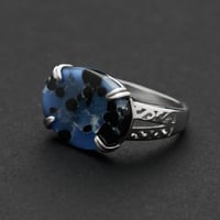 خاتم ملكي مخالب بتصميم عثماني فضة عيار 925 - سماوي...