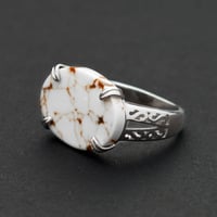 خاتم ملكي مخالب بتصميم عثماني فضة عيار 925 - بني م...