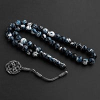 سبحة سندلوس عثماني شكة فضه - ازرق مخلوط