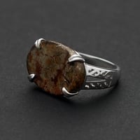 خاتم ملكي مخالب بتصميم عثماني فضة عيار 925 - بني م...