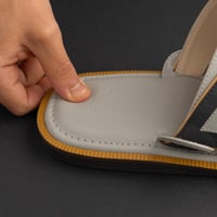 حذاء شرقي تطريز يدوي - رصاصي كحلي