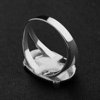 خاتم ملكي مخالب فضه عيار 925 -كت دايموند فيروزي مع...