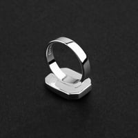 خاتم ملكي كلاسيك ثماني عيار 925 - كحلي