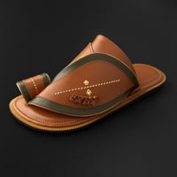 حذاء شرقي تطريز يدوي - جملي زيتي