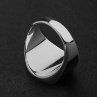 خاتم رسمي بتصميم كلاسيك فضة عيار 925 - بني