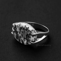 خاتم ملكي بمقبض عيار 925 - رمادي مميز