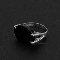 خاتم ملكي بمقبض عيار 925 - اسود