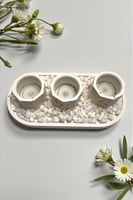 طقم حامل شموع + صينيه