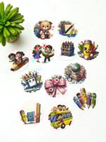 ستيكرات وملصقات مدرسيه ( ١٢ ملصق دائري)