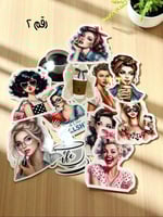 ستيكرات ورقيه متنوعه ( كل مجموعه مكونه من 12 ستيكر...