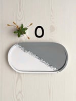 صينيه كونكريت متالقه (ورق ذهب /ابيض )