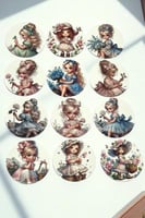 ستيكرات بنات ( ١٢ ملصق )