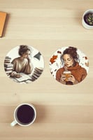 ستيكرات ورقيه ( سيدة الشتاء) ( ١٢ ستيكر )