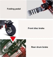 سكوتر كهربائي ثلاث مقاعد لكبار السن والبالغين – ثل...