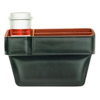 منظم اغراض للسيارة مع مكان مخصص للكوب جلد فاخر