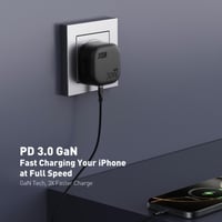 شاحن جداري JODA فولت بود بقوة 30 واط أسود - منفذ ت...