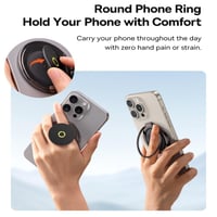 مسكة خاتم مغناطيسية مع ستاند بيسوس ماج برو للآيفون...