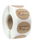 ستيكر دائري - صناعة يديوية - عدد 500 حبة