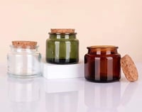 علبة زجاج ٢٠٠ مل بسدادة - اخضر