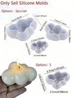 قالب سيلكون - عائلة الغيوم 3 قطع