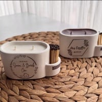 قالب سيلكون - وعاء شمع بحامل كبريت