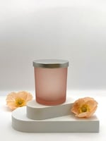 علبة زجاج - باللون الوردي