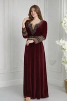 فستان مخمل تراثي سلطانه